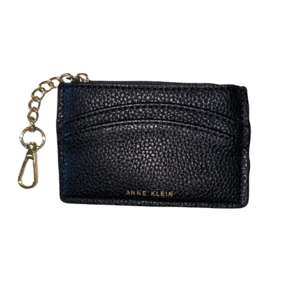 Black Mini Anne Klein Wallet Gold Chain - Picture 1 of 7